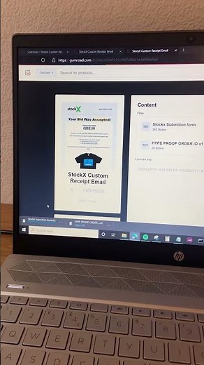 StockX email receipt generator - HypeProof