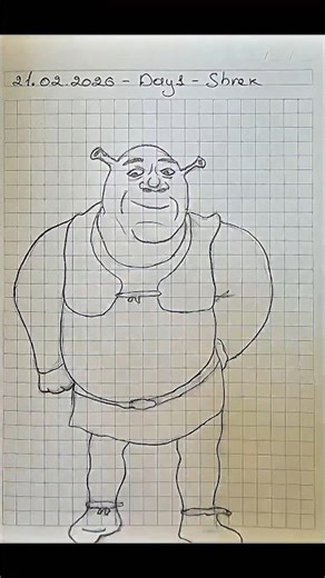 Shrek Pencil Drawing | Step by Step ✏️💚