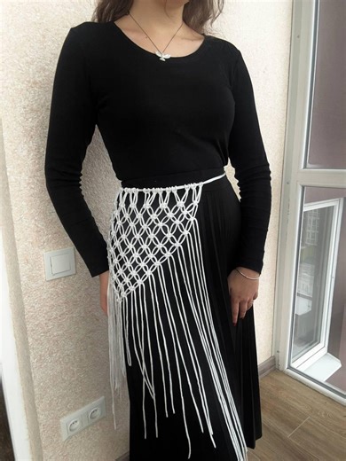 Belt Scarf Woven Macrame - Etsy