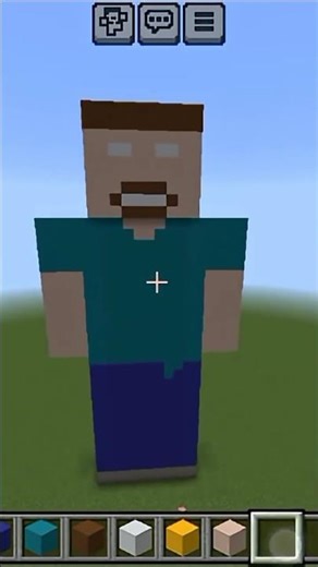 making Herobrine statue 🗿 #minecraft #trending #herobrine #song