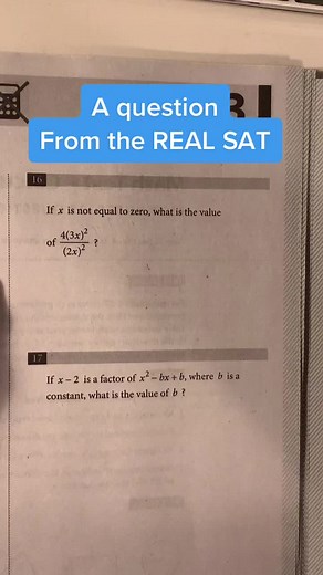 Solving a Math Question from the REAL SAT
