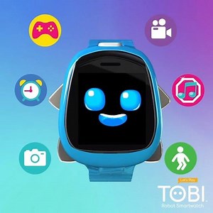 4.6K views · 20 reactions | ⏰ It's Tobi Time! ⏰ Meet Tobi Robot Smartwatch. 烙Playful robot smartwatch with 100+ expressions  Dual camera to capture every adventure  Games, fitness & augmented reality activities  Emoji messaging & sound effect shareable voice clips  Clocks, calendar & personalised display  Take Tobi home today! https://www.littletikes.co.uk/tobi/ | Little Tikes | Facebook