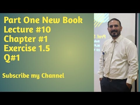 1st year new book lecture no 10chapter no 1 exercise 1.5#Question no 1