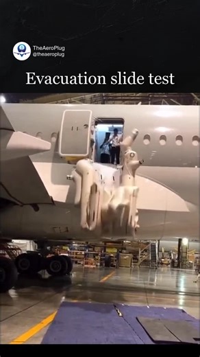 Aviation Videos | Planespotting | Edits on Instagram: "Aircraft evacuation slides are designed for one purpose: getting people out fast when seconds matter. Packed tightly into the aircraft doors, the slides automatically deploy and inflate when activated, forming a stable, cushioned escape path to the ground—even from several meters above. Certification standards require that a fully loaded aircraft be evacuated within 90 seconds, which is why these slides are rigorously tested for strength, re