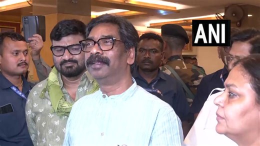 #WATCH | Ranchi | Jharkhand Chief Minister Hemant Soren says, "The central government is considering introducing a very important bill. That bill relates to women's reservation... But there is also talk of increasing the number of MPs in the country, which would increase the number of seats in the Lok Sabha to 850. The women's reservation bill or issues related to it and the issue of increasing the number of Lok Sabha seats are two different things... How does the government know today that ther