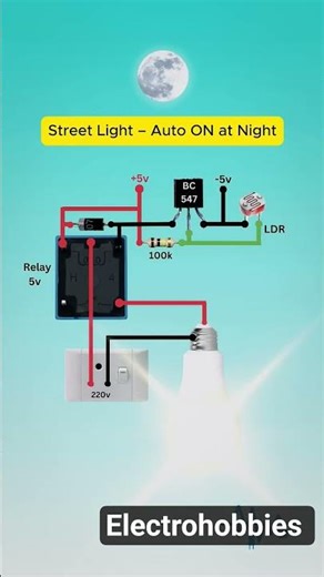 🎞 Automatic Light ON at Night Circuit 🌙💡#ldr #electronic #arduino