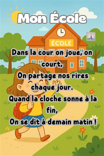 264K views · 5.9K reactions | Mon École Description : Une chanson joyeuse pour les petits enfants sur la rentrée et la vie à l’école . Apprendre, chanter, rire et partager avec ses amis — tout ce qui rend l’école si belle ! Parfaite pour la maternelle et le primaire. #MonÉcole #ChansonEnfant #Comptine #ChansonPourEnfants #ÉcoleMaternelle #ApprendreEnChantant #RentréeScolaire #ChansonFrançaise #ComptineÉducative #ChantonsEnsemble | Français en parallèle | Facebook