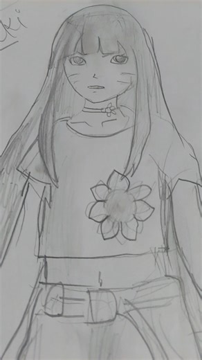 sketch of himawari uzumaki #boruto #drawing #animedrawing