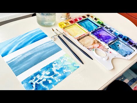 3 sätt att måla vatten | akvarell för nybörjare