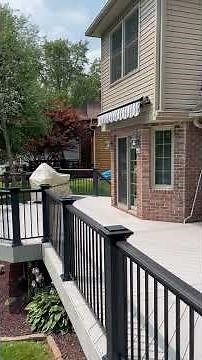 Retractable awning installed