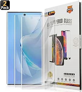 Galaxy Note 10+ Plus/5G Screen Protector, [HD Clear] [Bubble-Free] [Anti-Scratch] [Case Friendly] Tempered Glass Film for Samsung Galaxy Note 10+ Plus, Full Clear