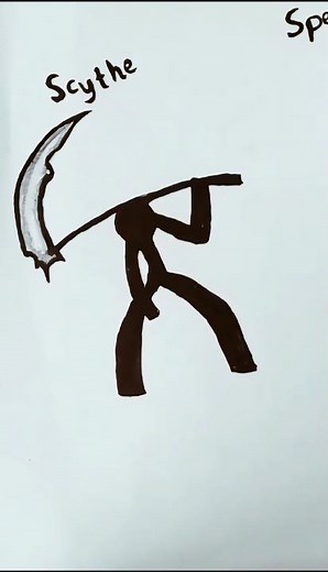 How to draw body tutorial (scythe, spear, hammer) #howtodraw #art #reels #sketch #tutorial #fyp