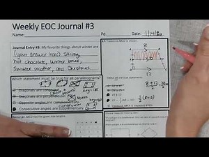 Geometry EOC Journal #3| 2025-2026 Florida EOC Test Release| Assessment Items| FL BEST Standards