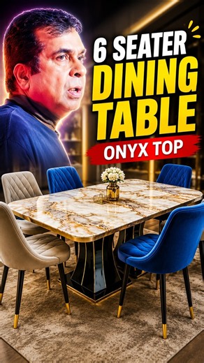 Best 6 Seater Dining Table 2026 | Onyx Top | Luxury Furniture Collection