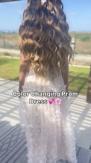 121K views · 96K reactions | Follow for more upcycle inspiration! ♻️ Throwback to this magical dress ✨ How fun would this be for prom? Like two dresses in one! If you had a color changing dress, what colors would you use!? I hand painted these little butterflies with paint that changes color in sunlight ☀️曆 . . . #upcycle #upcycling #colorchangedress #refashion #costumedesign #promdress #prominspo #thriftedprom #thriftedfashionfinds #remake | Cait Conquers | Facebook