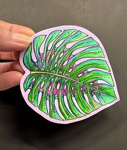 Single Monstera Leaf Sticker, Decal, for Cars, Water Bottles, Skateboards, Computers and More! - Etsy