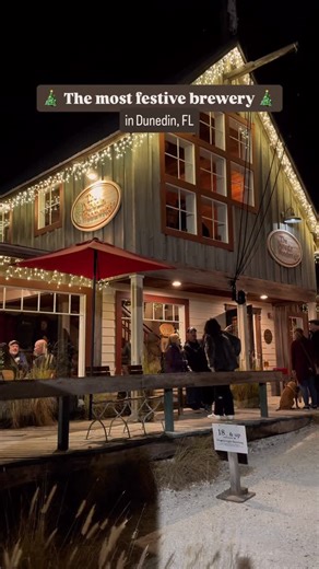 Kelly | When In Tampa on Instagram: "@woodwrightbrewing looks like it’s straight out of a Hallmark movie 🎄✨ Most of their decorations are up and the fire pits come out later this month 🪵 @sonder_social_club is also right across the street and they launch their Santa Social Club on Nov 18th 🎅🏼 Check both of these spots off your list next time you go to Dunedin! #whenintampa #TampaBay #stufftodointampabay #lovefl #visittampabay #visitflorida #dunedin #dunedinflorida #dunedinfl #woodwrightbrewi