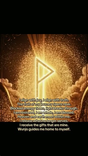 The Rune of Joy: Wunjo brings a powerful message to you today.