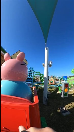 We rode the Peppa Pig Roller Coaster! #peppapig#rollercoasters #rollercoaster #amusementpark #themepark | Coaster Scoop