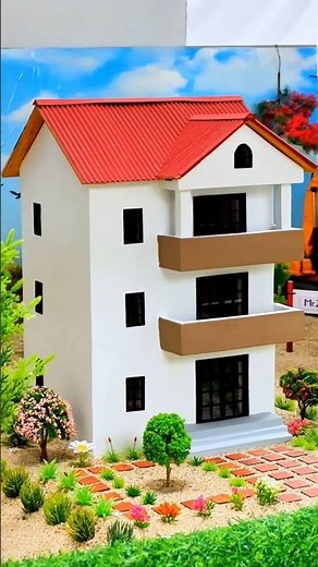 How I Built a Three-Story Mini Mansion | DIY Miniature Crafts | #miniature #satisfying #diy #shorts