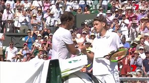 3.4K views · 11 reactions | Nick Kyrgios was off his best as he crashed out of Wimbledon - going down in straight sets to Kay Nishakori. www.7plus.com.au/news #Wimbledon #7News | 7NEWS Adelaide | Facebook
