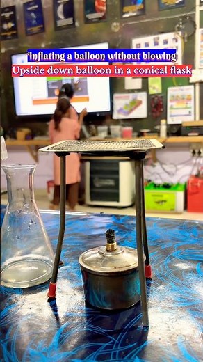 👨‍🏫Upside down balloon in a conical flask : Thermal expansion
