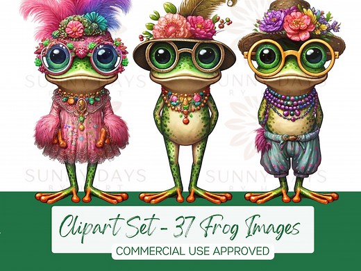 Frogs Clip Art Collection: Playful Designs for Crafts, POD, & DIY Projects - Instant Digital Download - Animal Clip Art - Frog Images - Pngs - Etsy