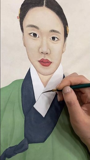 조선시대 여인 초상화 그리기 #조선시대인물화 #궁녀초상화 #사극그림