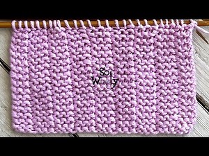 How to knit Subtle Stripes in Garter stitch (one row only, reversible, & it doesn't curl)- So Woolly