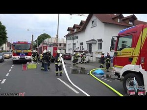 GEBÄUDEBRAND NACH PKW-BRAND - FEUERWEHREN AUS 4 STÄDTEN IM EINSATZ - GUSTAVSBURG - 24.05.2015