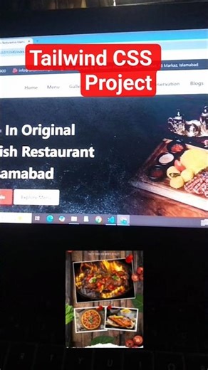 Restaurant Website Using Tailwind Css & JS #coding