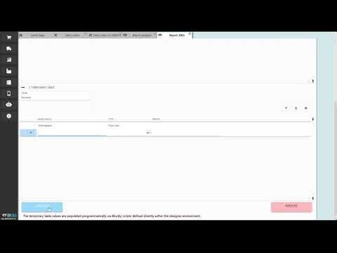Temporary table designer.