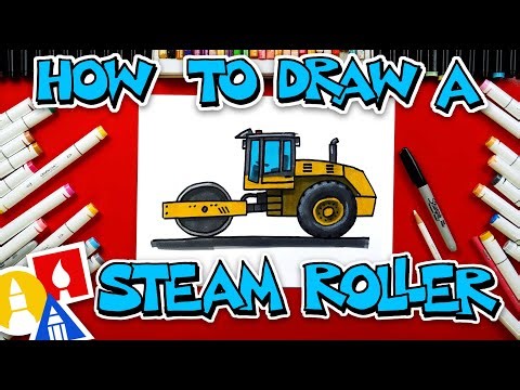 🚧🛞 How To Draw A Steam Roller Construction 🛞🚧