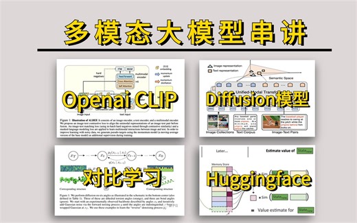 多模态大模型真的杀疯了！一口气带你学完Openai CLIP模型、Diffusion模型、对比学习、Huggingface四大模型！真的非常通俗易懂！！