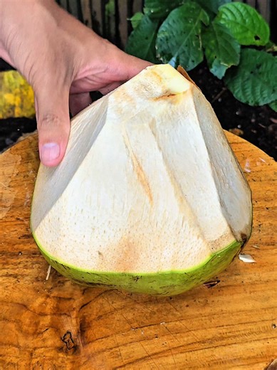 Satisfying Coconut ASMR Experience from Fresh Melon