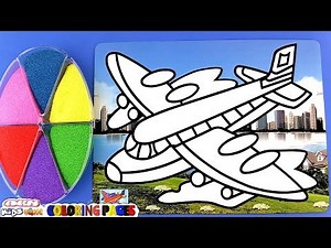 🛩Sand Coloring Page / Learn Colors For Kids🛩
