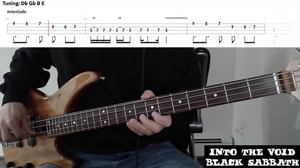 Into The Void by Black Sabbath - Bass Cover with Tabs Play-Along