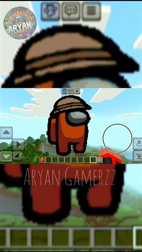 I made among us statue in Minecraft || Minecraft || #amongus #shorts #viralhacks || Aryan Gamerzz