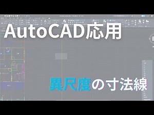 AutoCAD応用 異尺度の寸法線