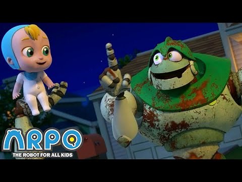 Arpo the Robot | Night Time TERRORS - ARPO the ZOMBIE! | Funny Cartoons for Kids | Arpo and Daniel