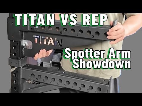 Titan & REP Spotter Arm Comparison & Review #homeworkout #homefitness #garagegym #weightlifting