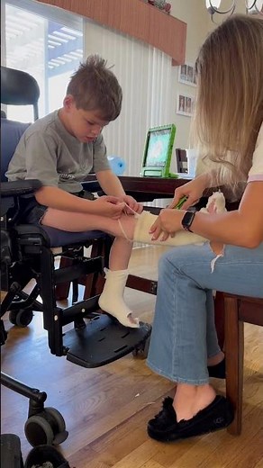 Taking off my son's casts