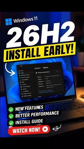 Windows 11 26H2 Early Access: Install Preview Build Now! #windows11 #windowstips #tech
