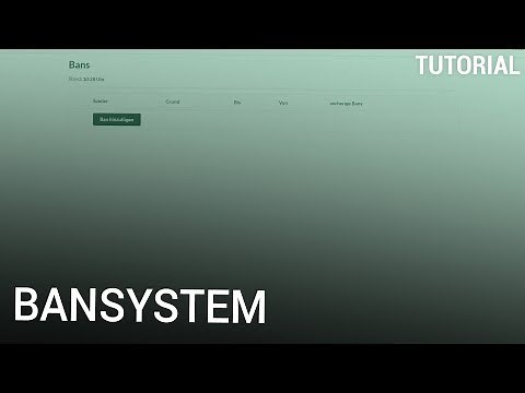 BanSystem - Plugin | mit Webinterface