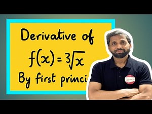 Derivative of cube root of X by first principle ‪@StudyPointPro‬