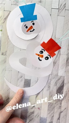 Очень быстро и легко ☃️НОВОГОДНИЕ ИГРУШКИ своими руками #снеговик #избумаги #поделкиизбумаги