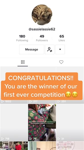 CONGRATULATIONS!! Our first ever winner of our Tik Tok Competition!☺️ Look out for a DM from us to tell you how to put your order in for your FREE 10 hoodies @sassielassie62