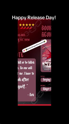 ✨✨✨ ARC Review✨✨✨ ✨Release Date: February 23, 2026✨ Forging A Weapon (Deranged Trilogy #2) Ginger Moonwitch ‼️ Check Trigger Warnings ‼️ ⚠️⚠️⚠️ ⭐️⭐️⭐️⭐️⭐️ 🌶🌶🌶🌶 Book 2 in the Deranged Trilogy kicks off with Red giving herself bold red stiletto nails. It’s about nine months after the end of book one, and a lot has shifted in her relationship with her “Sirs.” They now give her gifts as rewards, though everything remains dark, twisted, and incredibly spicy. Red has been transformed into one of t