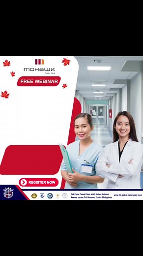 EXPLORE YOUR FUTURE with MOHAWK COLLEGE, one of our Premier School Partners in Canada! 🇨🇦 Discover Pathways and Health Care Programs that set you on the path to success! 🗓️ JOIN us on October 6, 2023, at 3:00 PM, with our Guest Speaker, Mr. Jelson Sales, International Student Recruitment Executive. 📌 APPLY NOW and unlock amazing benefits: ✅ Loan Assistance ✅ 4-8 months processing ✅ Work while studying ✅ Post-Grad Work Permit included To access our webinar, please log into the Zoom Meeting 10