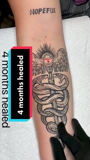 Nurse Life: Caduceus Tattoo Ideas for Girls | 4 Months Healed